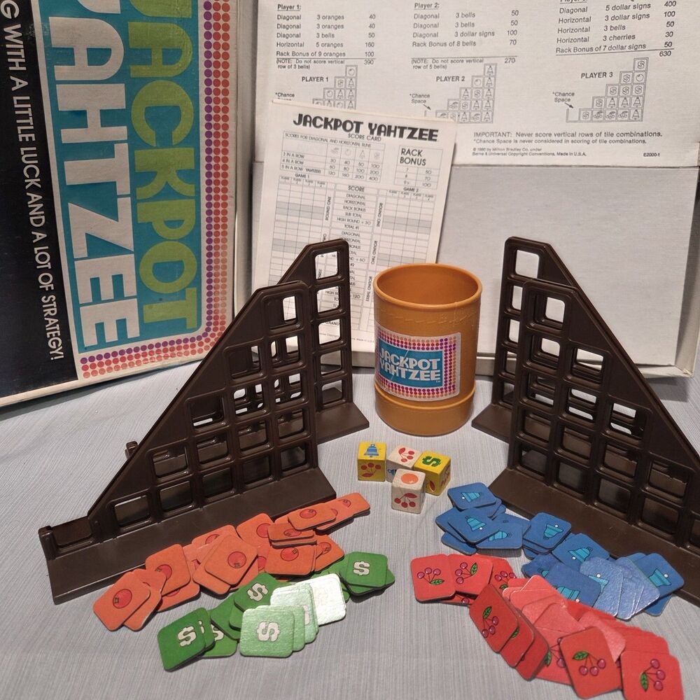 1980 Jackpot Yahtzee Game Milton Bradley E.S. Lowe